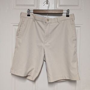 Peter Millar Salem Performance Shorts Mens Beige Golf Crown Quick Dry Outdoor